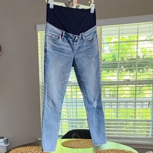 Gap True Waistband Full Panel Distressed Skinny Jeans